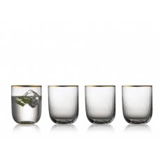 Lyngby Glass Tumbler Palermo Gold 35cl 4 Piece