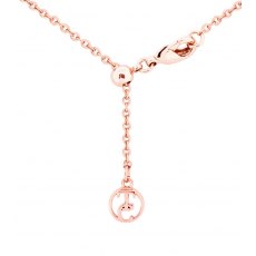 Tipperary Crystal Half Moon Pendant Clear CZ Rose Gold
