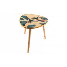 Birds of Paradise Bamboo Side Table