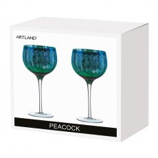Artland Peacock Gin Glasses Set of 2