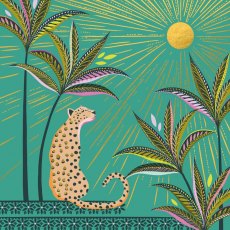 Sara Miller Greetings Card - Leopard Gold Sun