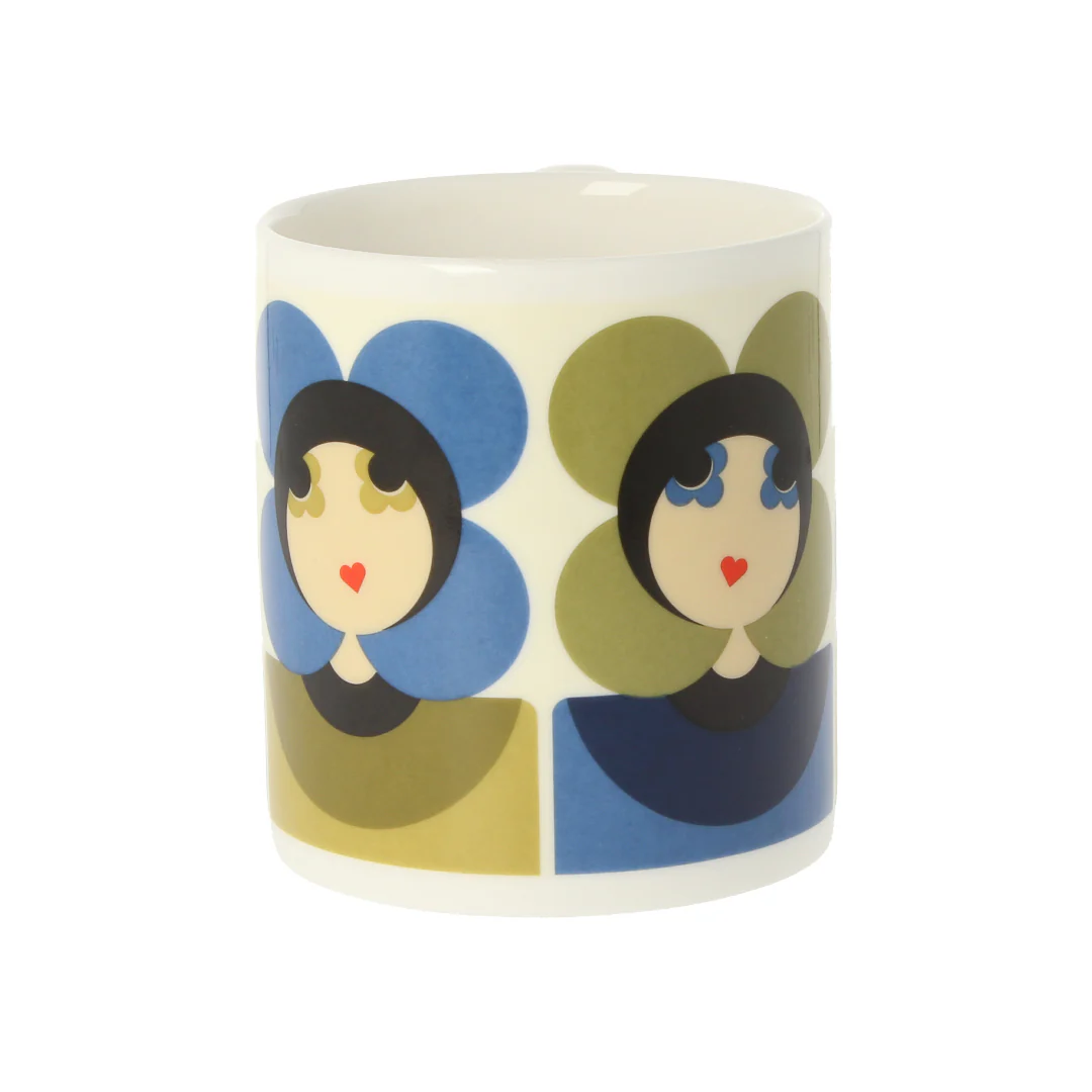 Orla Kiely Luna Blue / Sage Mug