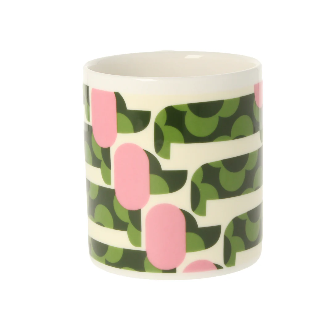 Orla Kiely Dog Show Pink & Green Mug