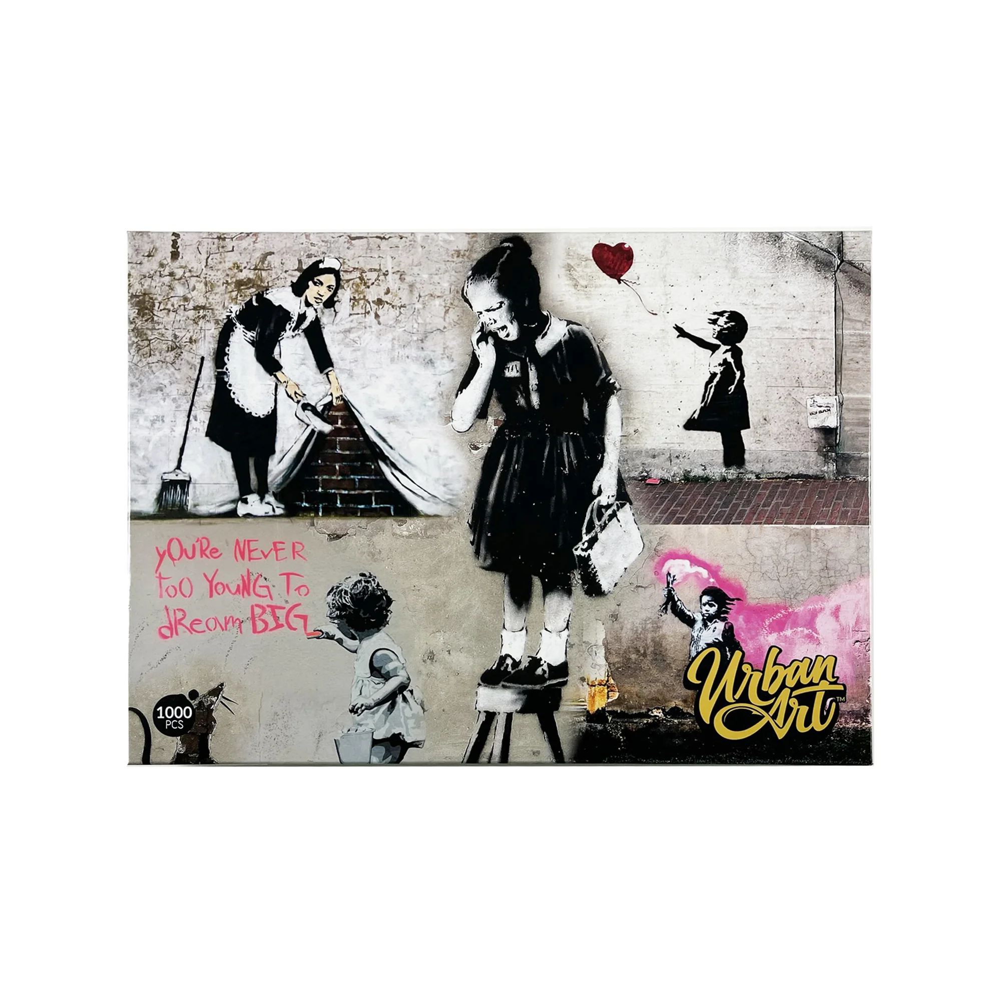 Urban Art : Banksy Girl On Stool 1000 Piece Puzzle