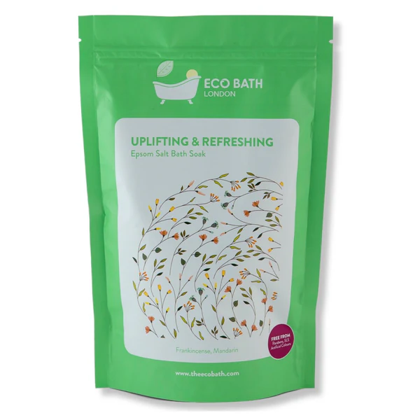 Eco Bath London Uplifting & Refreshing Epsom Salt Bath Soak Pouch 1kg