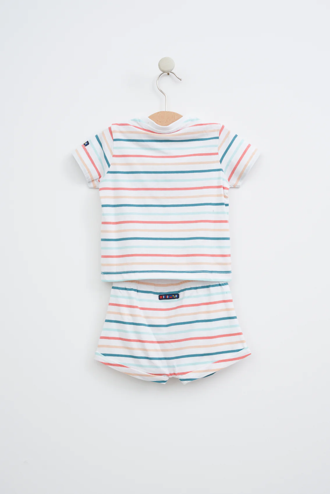 Batela Striped Shorts & T-shirt Set - Multicolour
