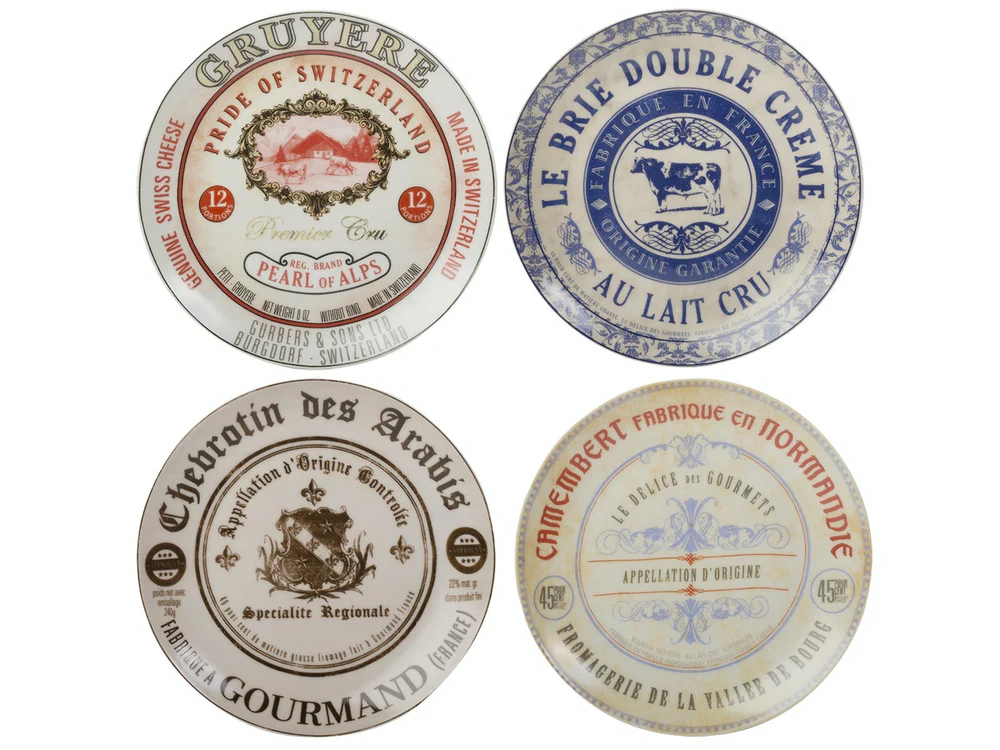 Artesà Creative Tops Gourmet Cheese Plates Set Of 4