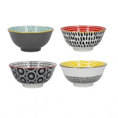 KitchenCraft Bowls Set of 4 - Monochrome KitchenCraft Bowls Set of 4 - Monochrome