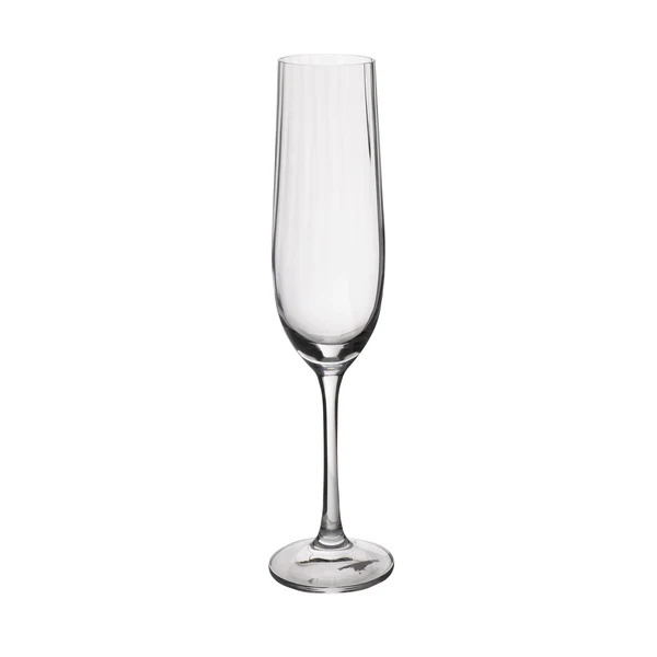 Mikasa Treviso Crystal Champagne Flute Glasses Set of 4