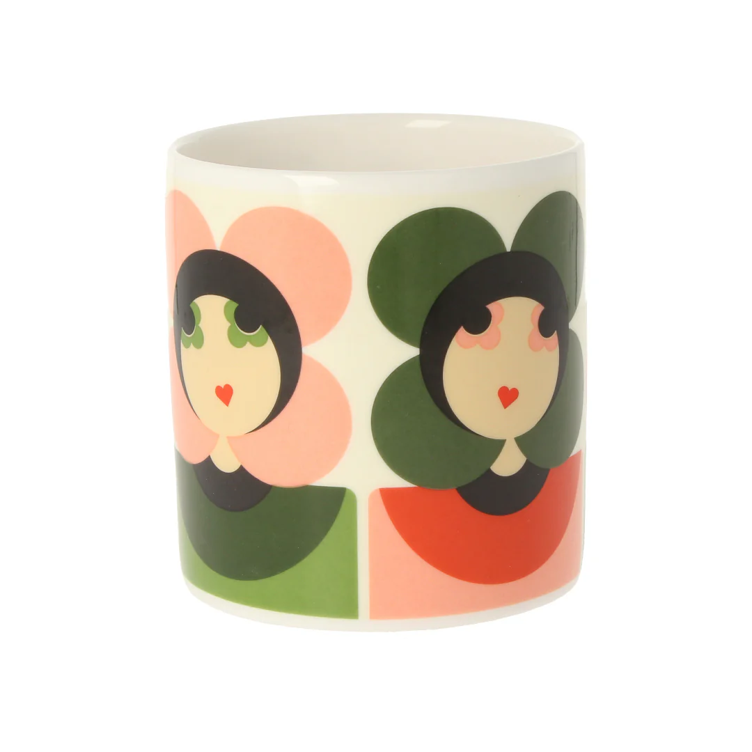 Orla Kiely Luna Pink / Green Mug