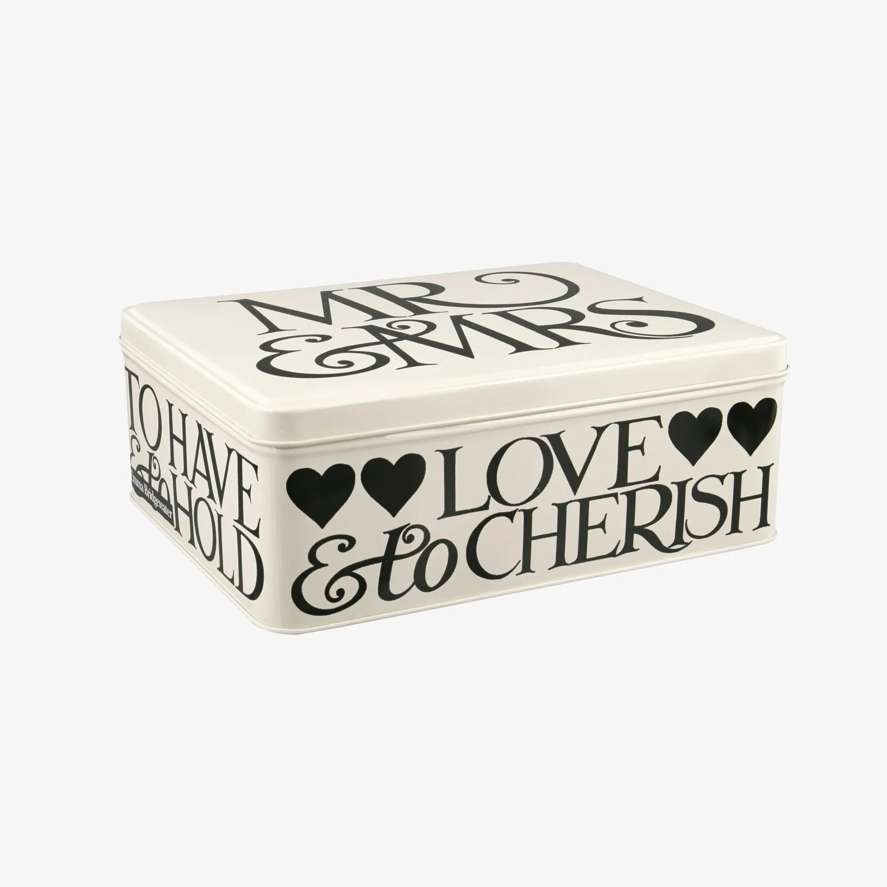 Emma Bridgewater Black Toast Mr & Mrs Deep Rectangular Tin