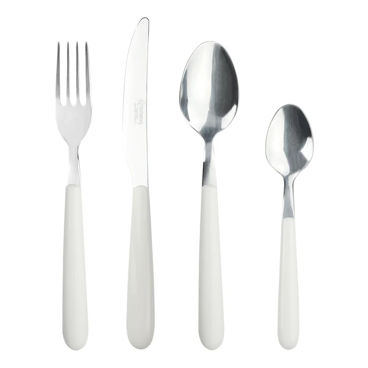 Grunwerg Greenworks 24 Piece Cutlery Set - Sepia White