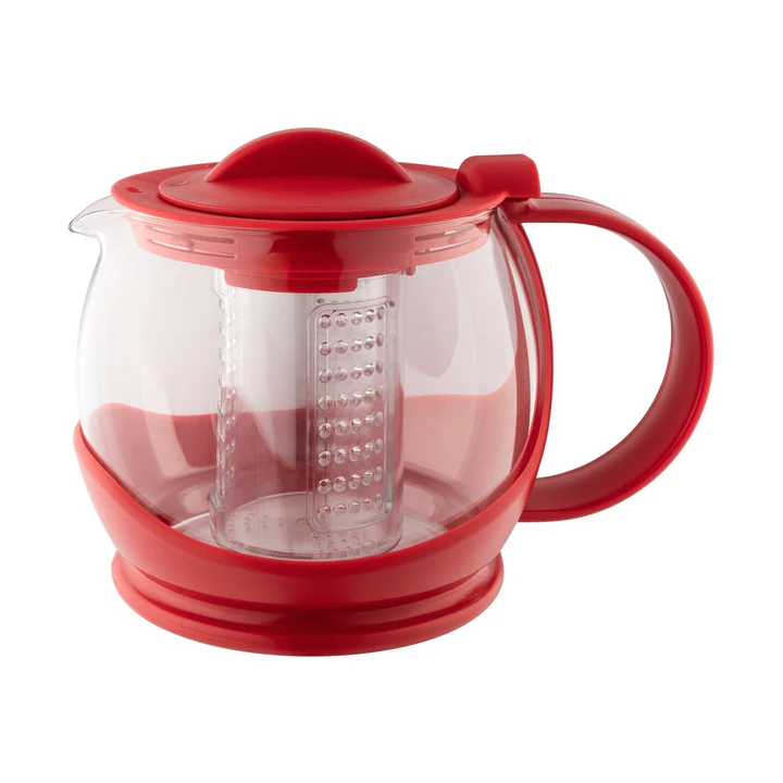 Café Olé Shut Off Infuser Teapot 1.2L | Red