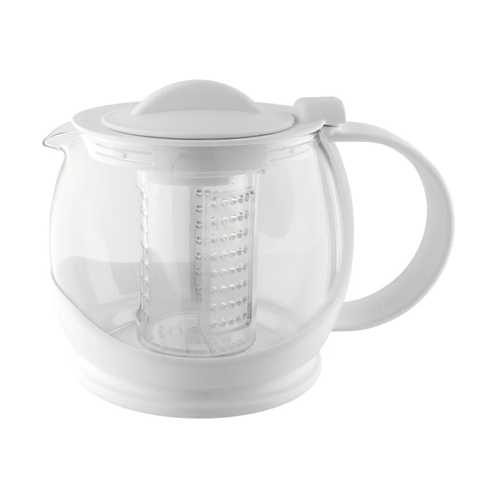 Café Olé Shut Off Infuser Teapot 1.2L | White