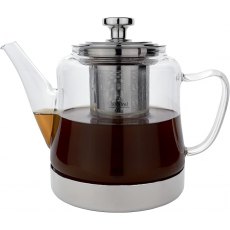 Grunwerg Cafe Ole Steel & Glass Teapot With Induction Base