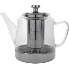 Grunwerg Cafe Ole Steel & Glass Teapot With Induction Base