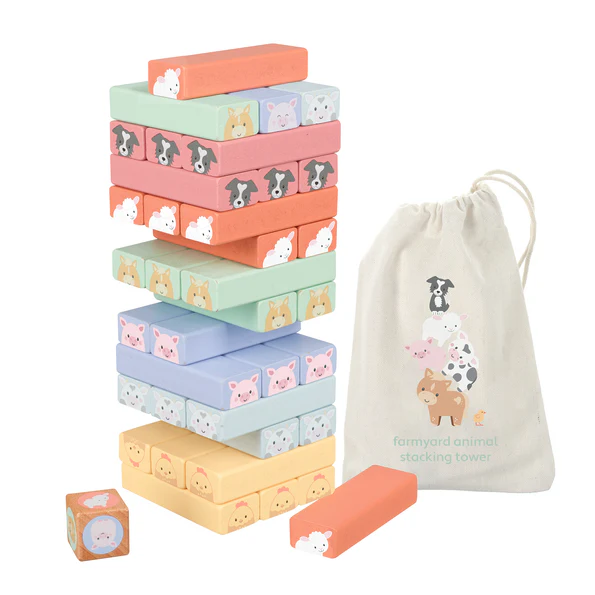 Orange Tree Toys Farmyard Animal Tumbling Tower Orange Tree Toys Farmyard Animal Tumbling Tower