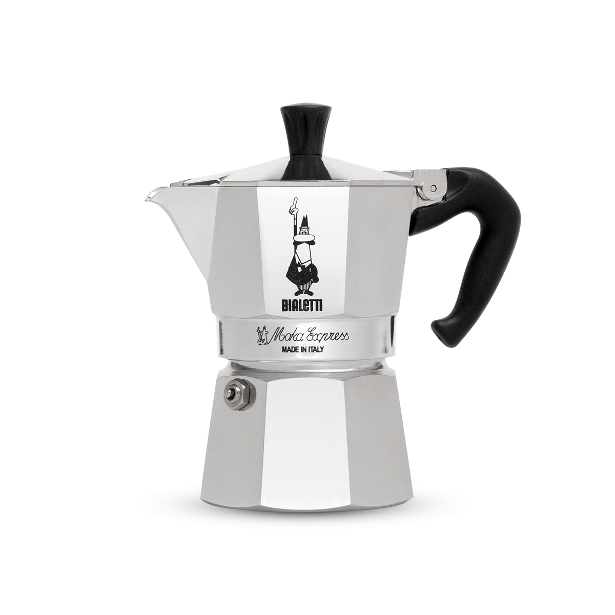 Bialetti Moka Express Aluminium Stovetop Coffee Maker Cup - Silver