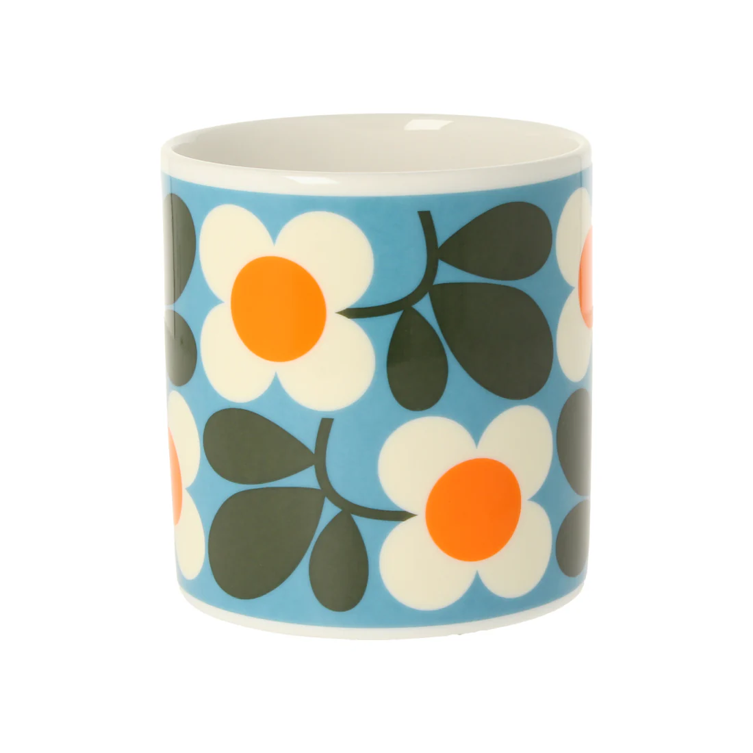 Orla Kiely Floret Turquoise Quite Big Mug