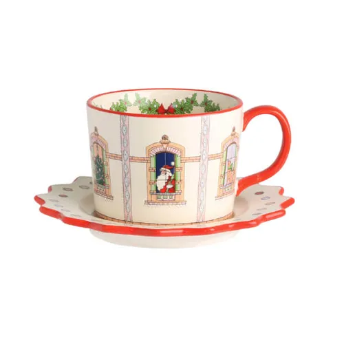 Cath Kidston Christmas Dolls House Teacup & Saucer