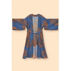 Powder Denim Tapestry Kimono Gown