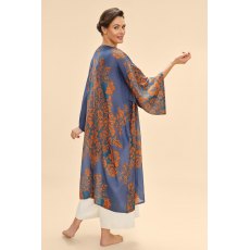 Powder Denim Tapestry Kimono Gown