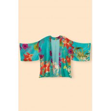 Powder Hummingbird at Dusk Kimono Jacket