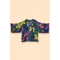 Powder Exotic Evening In Ink Kimono Jacket