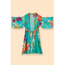 Powder Hummingbird At Dusk Kimono Gown