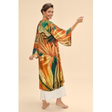 Powder Painted Palms Kimono Gown