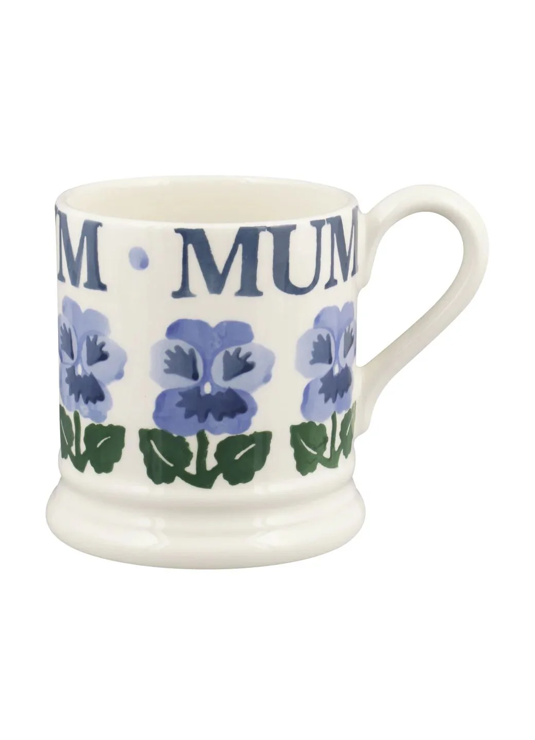 Emma Bridgewater Blue Pansies Mum 1/2 Pint Mug