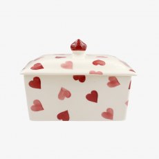 Emma Bridgewater Pink Hearts Small Butter Dish