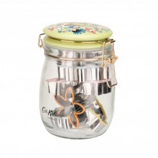 Cath Kidston Painted Table Glass Jar With 6 Cookie Cutters