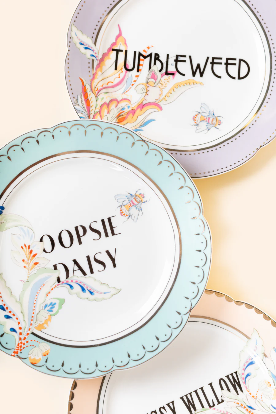 Yvonne Ellen Floral Tea Plates - Set of 4