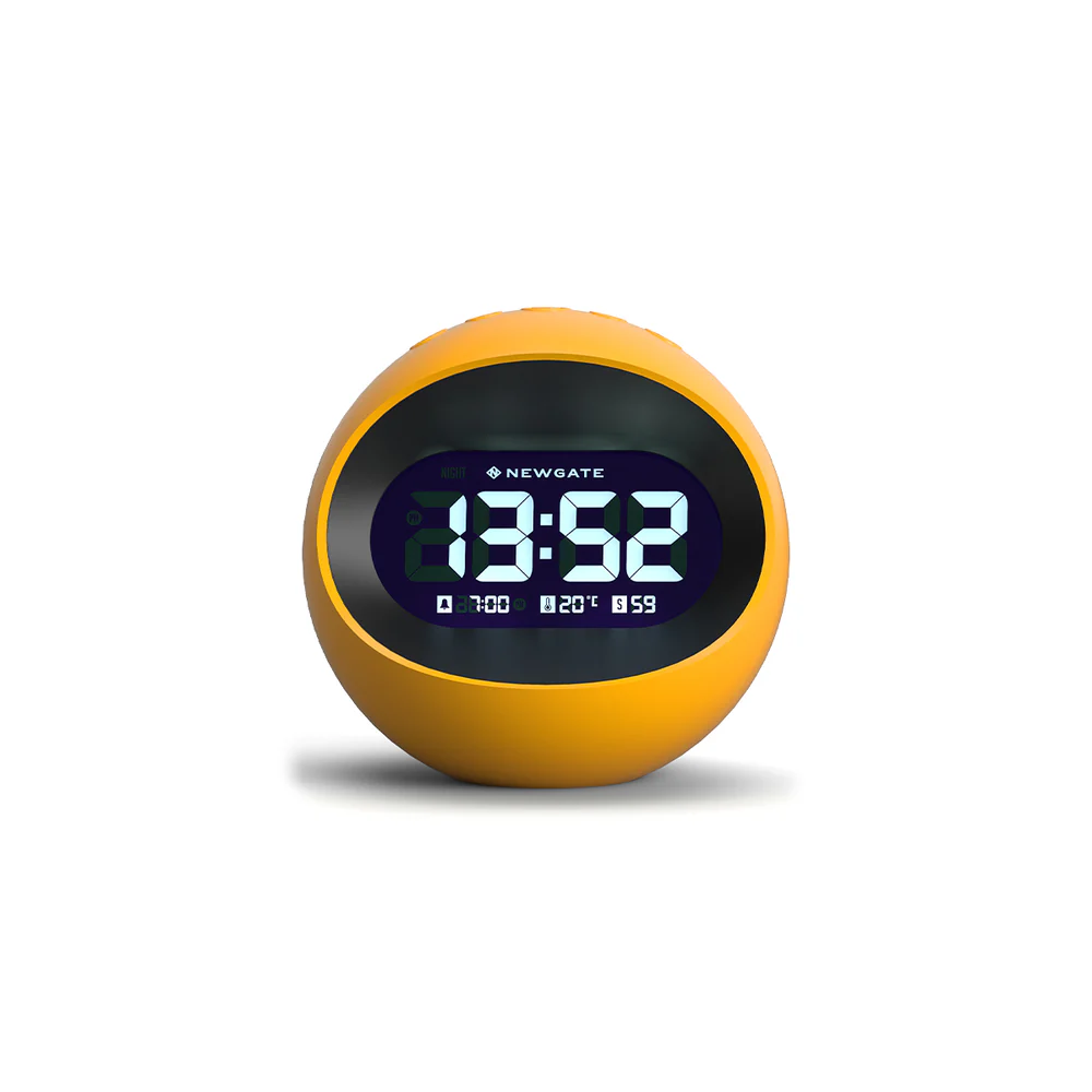 Newgate Centre Of The Earth LCD Alarm Clock | Yellow