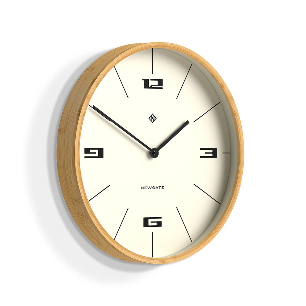 Newgate Mauritius Wall Clock | Bamboo / Hovercraft Dial