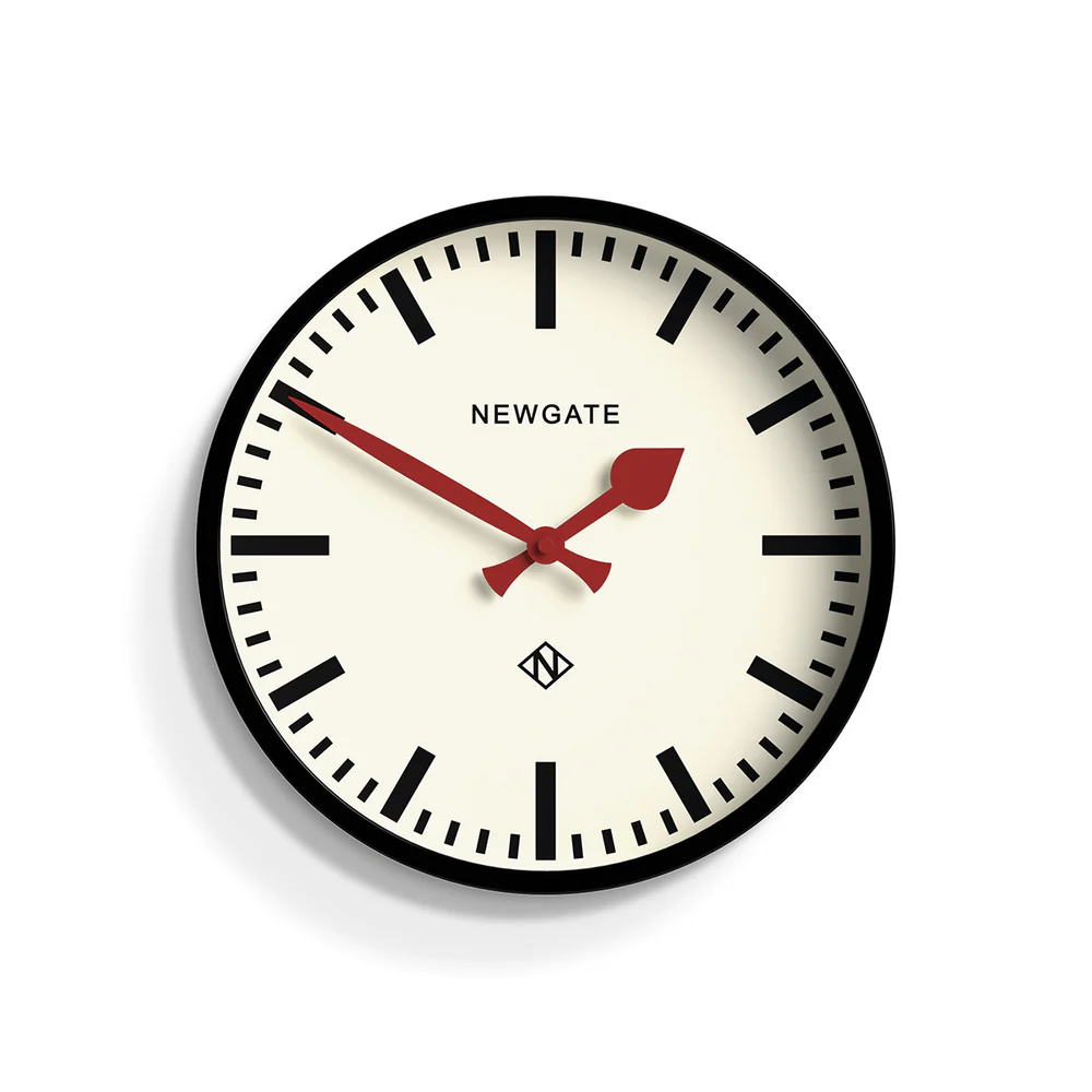 Newgate Luggage Wall Clock | Black / Red