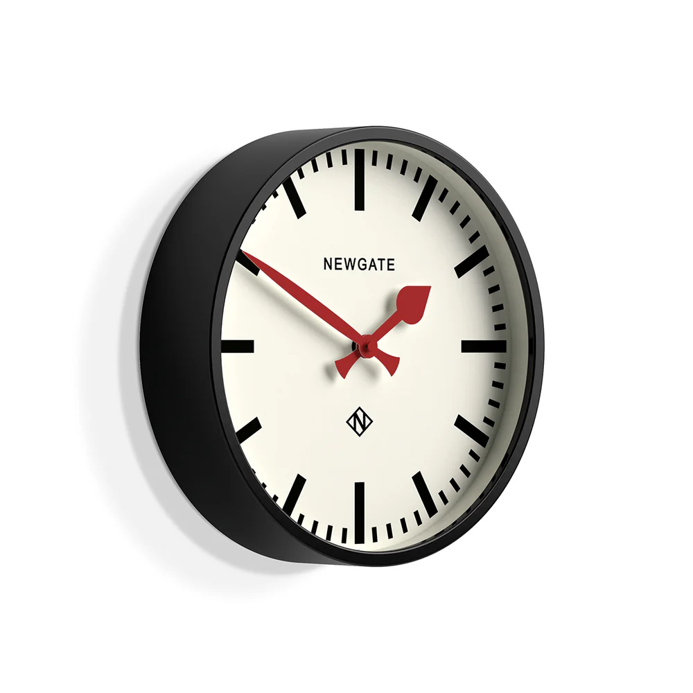 Newgate Luggage Wall Clock | Black / Red