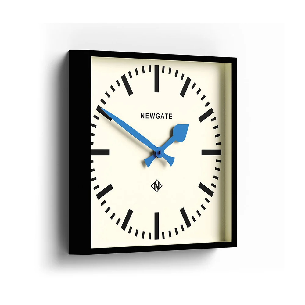 Newgate Number Five Railway Wall Clock | Black / Blue