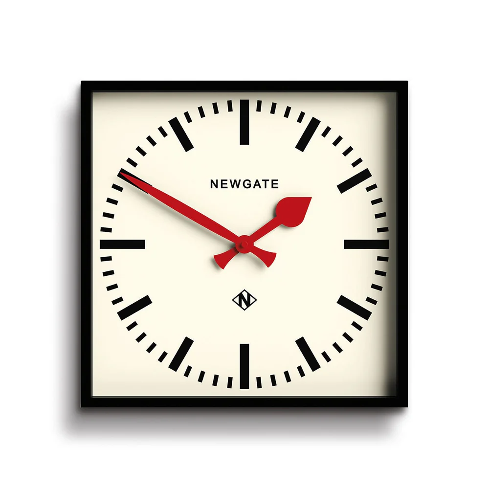 Newgate Number Five Railway Wall Clock | Black / Red