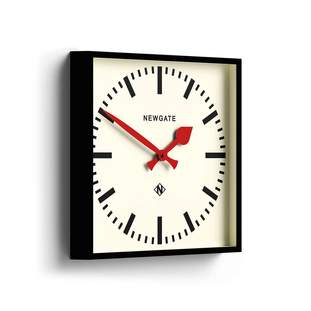 Newgate Number Five Railway Wall Clock | Black / Red