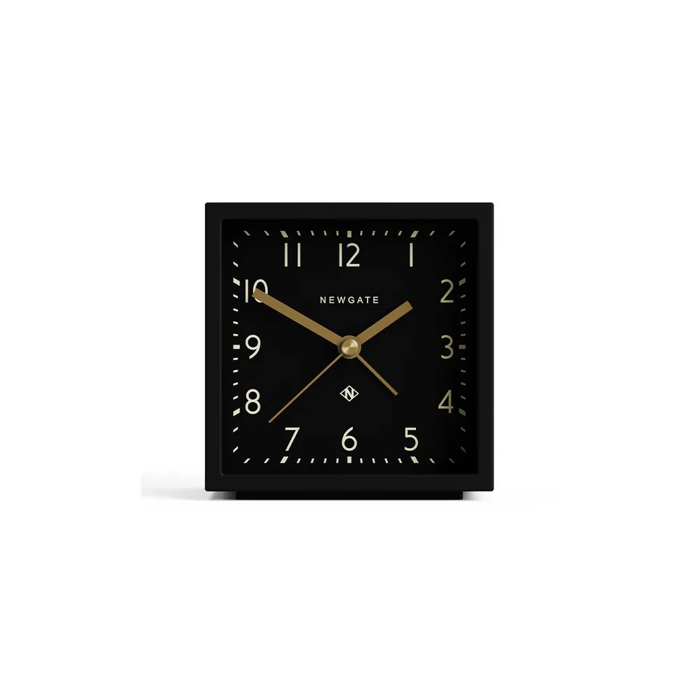 Newgate Equinox Alarm Clock | Black/Black