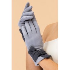 Powder Henrietta Faux Suede Gloves - Mist/Slate