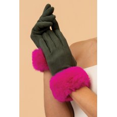 Powder Bettina Gloves - Olive/Magenta