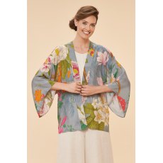 Powder Tropical Flora & Fauna Kimono Jacket - Lavender