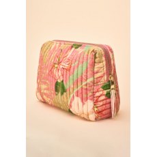 Powder Large Quilted Washbag - Delicate Tropical Candy