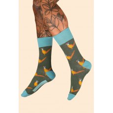 Powder Men's Pheasants Socks - Racing Green