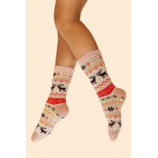 Powder Fair Isle Reindeer Cosy Socks