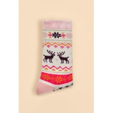 Powder Fair Isle Reindeer Cosy Socks