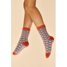 Powder Fair Isle Cosy Socks - Teal